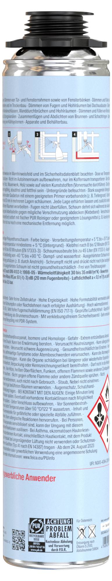 Fischer PUP S 750 Profi Pistolenschaum Herstellerfarbe Beige 539197 750 ml-1