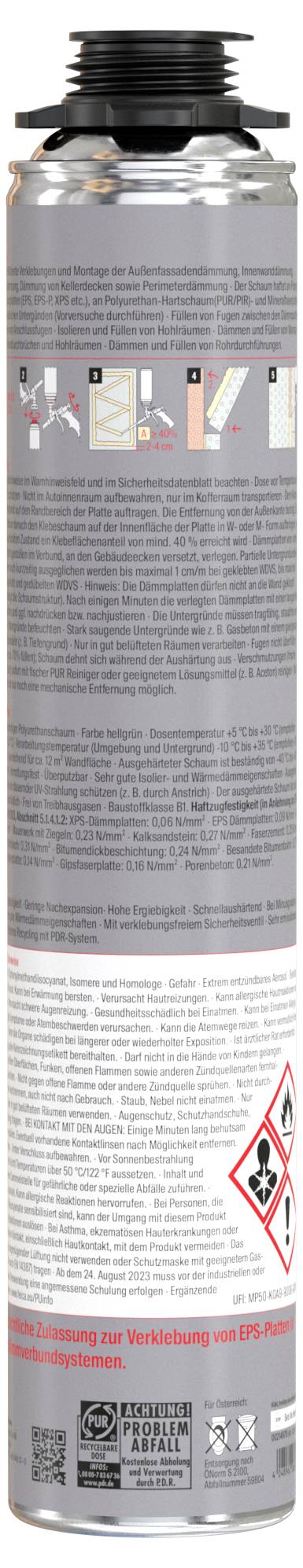 Fischer 539164 Klebeschaum Herstellerfarbe Hellgrün 539164 750 ml-1