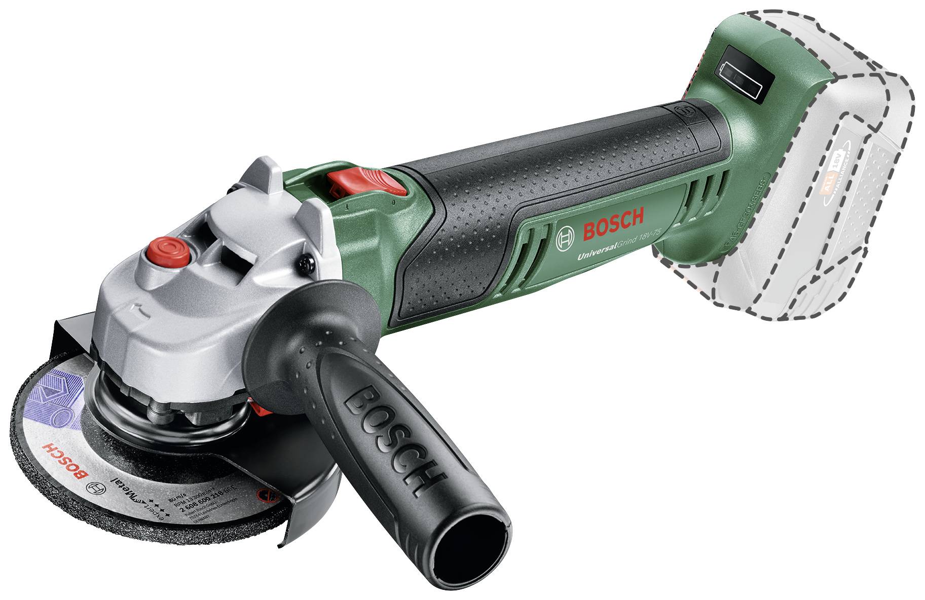 BOSCH UniversalGrind 18V-75 - Winkelschleifer - schnurlos - 115 mm - ohne Batterie - 18 V