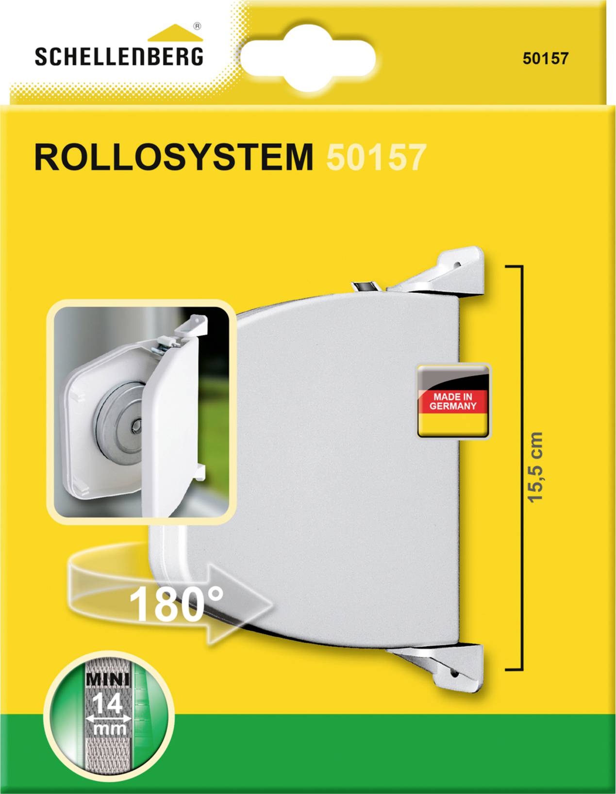 Schellenberg 50157 Gurtwickler Aufputz Passend für (Rollladensysteme) Schellenberg Mini