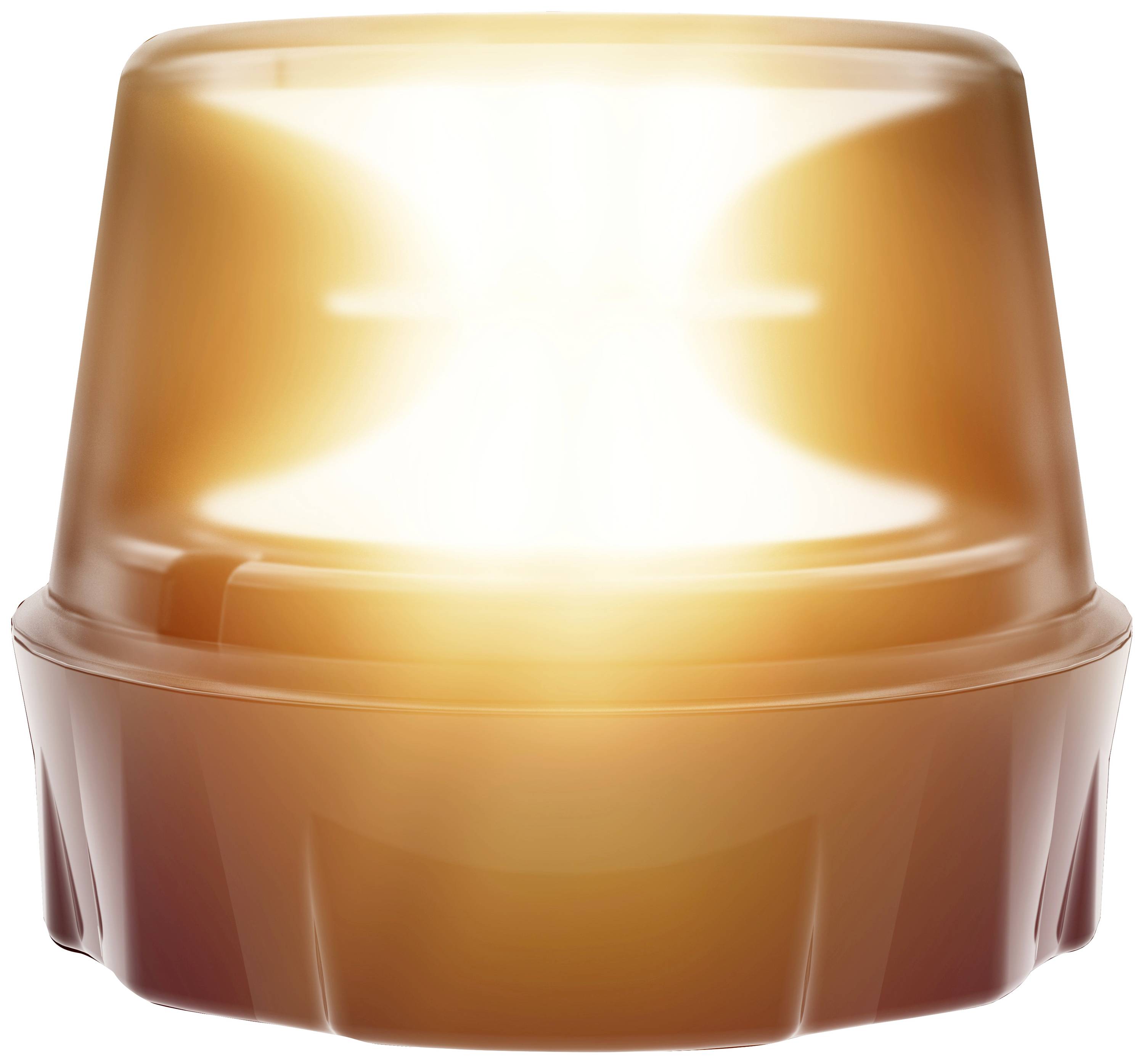 Ein rotierendes orangefarbenes Warnlicht, das hell leuchtet.