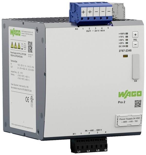 WAGO 2787-2348 Stromversorgungsgehäuse 40 A 960 W Inhalt 1 St.