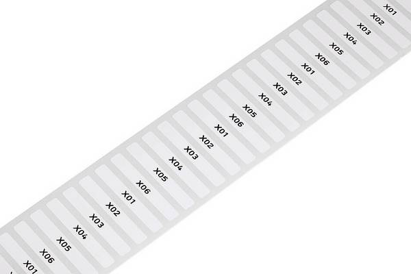 WAGO 210-810 Etikett für Thermotransferbedruckung 35 x 5 mm Farbe Beschriftungsfeld: Weiß Anzahl Etiketten: 1500