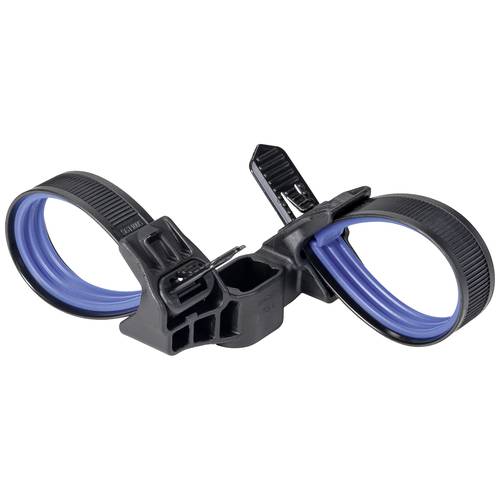 HellermannTyton 156-04098 SGT100SDSB5-6-PA66HS/TPE/PA66HIRHS-BK/BU Kabelbinder Schwarz/Blau 1 St.