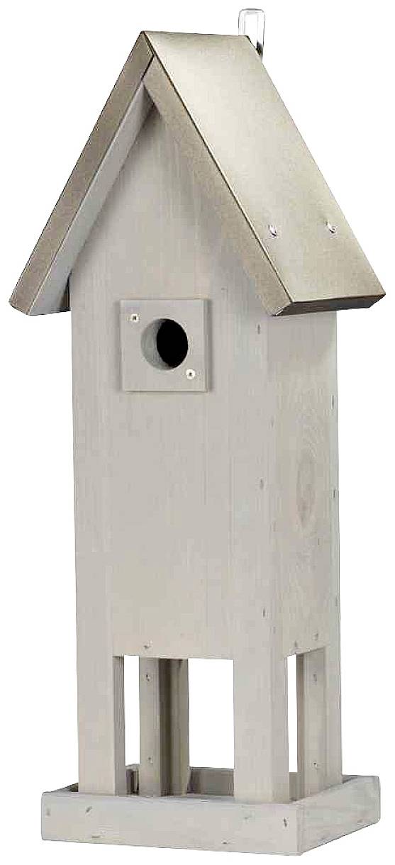 Siena Garden 37601-128 Nistkasten Luke grey mit Futterstelle 1 St.