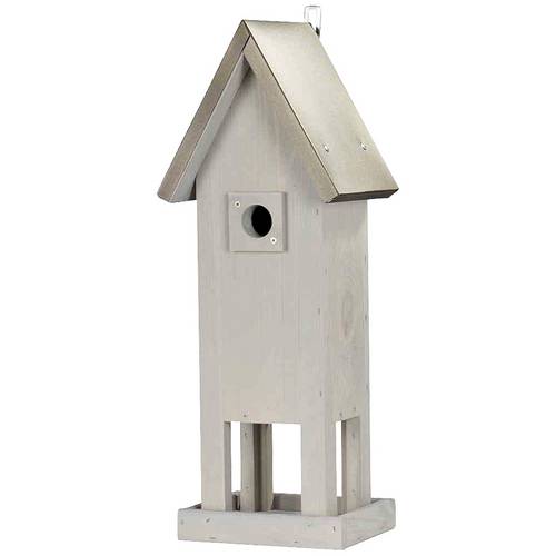 Siena Garden 37601-128 Nistkasten Luke grey mit Futterstelle 1 St.