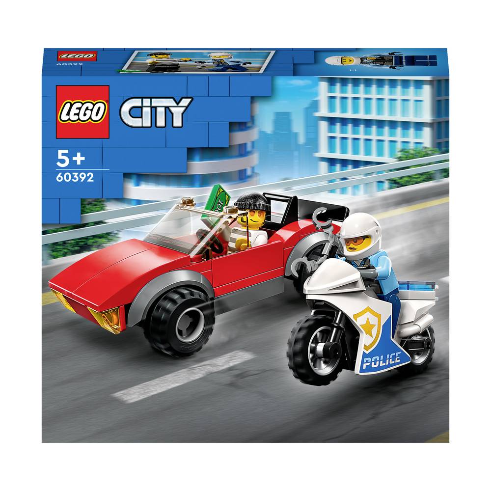 Lego City Police Achtervolging Auto Op Politiemotor 60392
