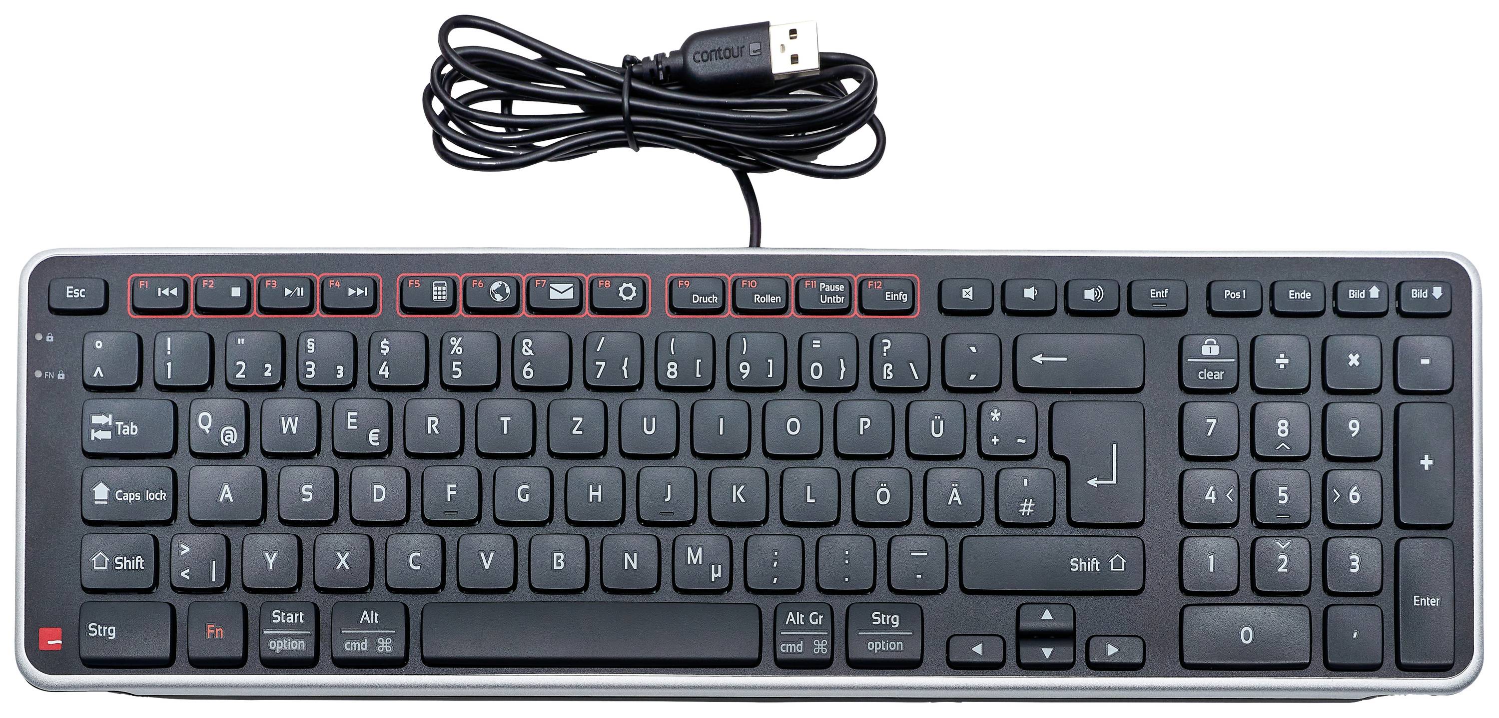 Contour Design Balance Kabelgebunden Tastatur Deutsch, QWERTZ Schwarz