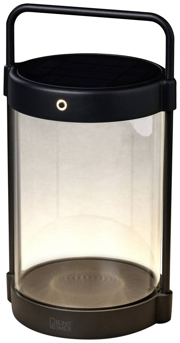 Konstsmide Crotone schwarz 7822-750 Solar-Außenwandleuchte  LED  2 W Schwarz