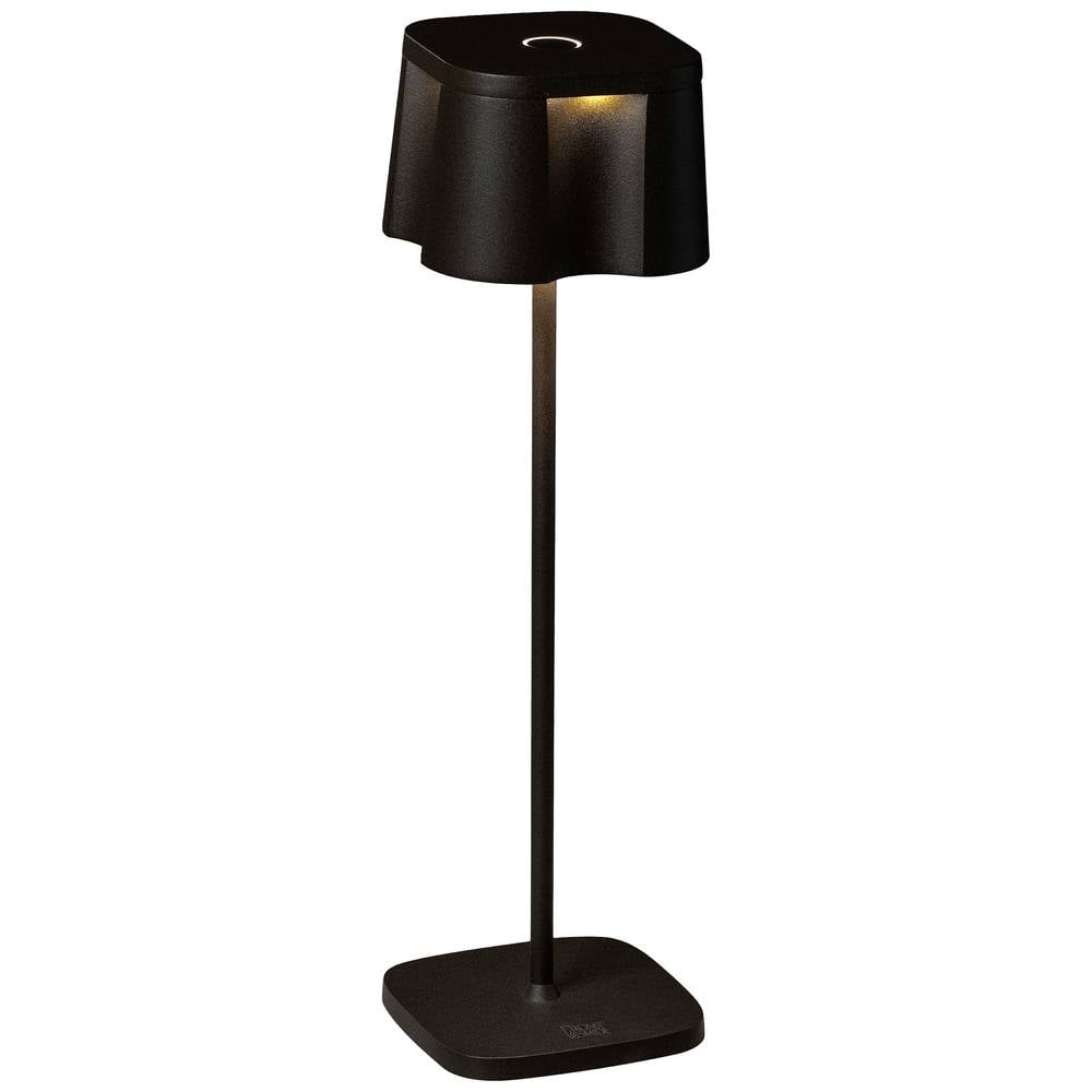 KonstSmide Zwarte tafellamp Nice oplaadbaar 7818-750