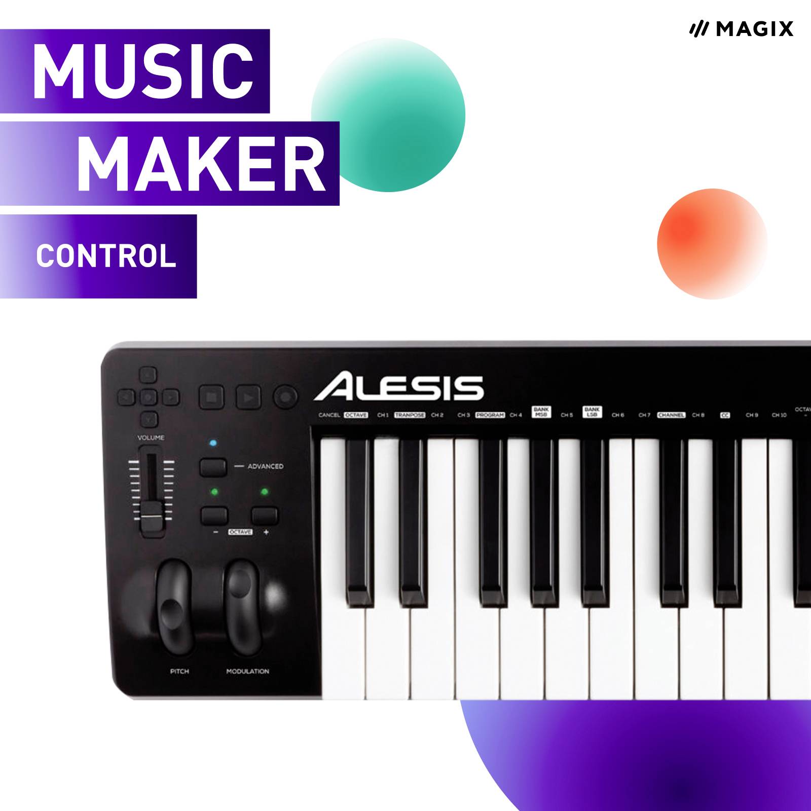 MAGIX Music Maker Control 2023 Jahreslizenz, 1 Lizenz Windows Videobearbeitung (22_921490)