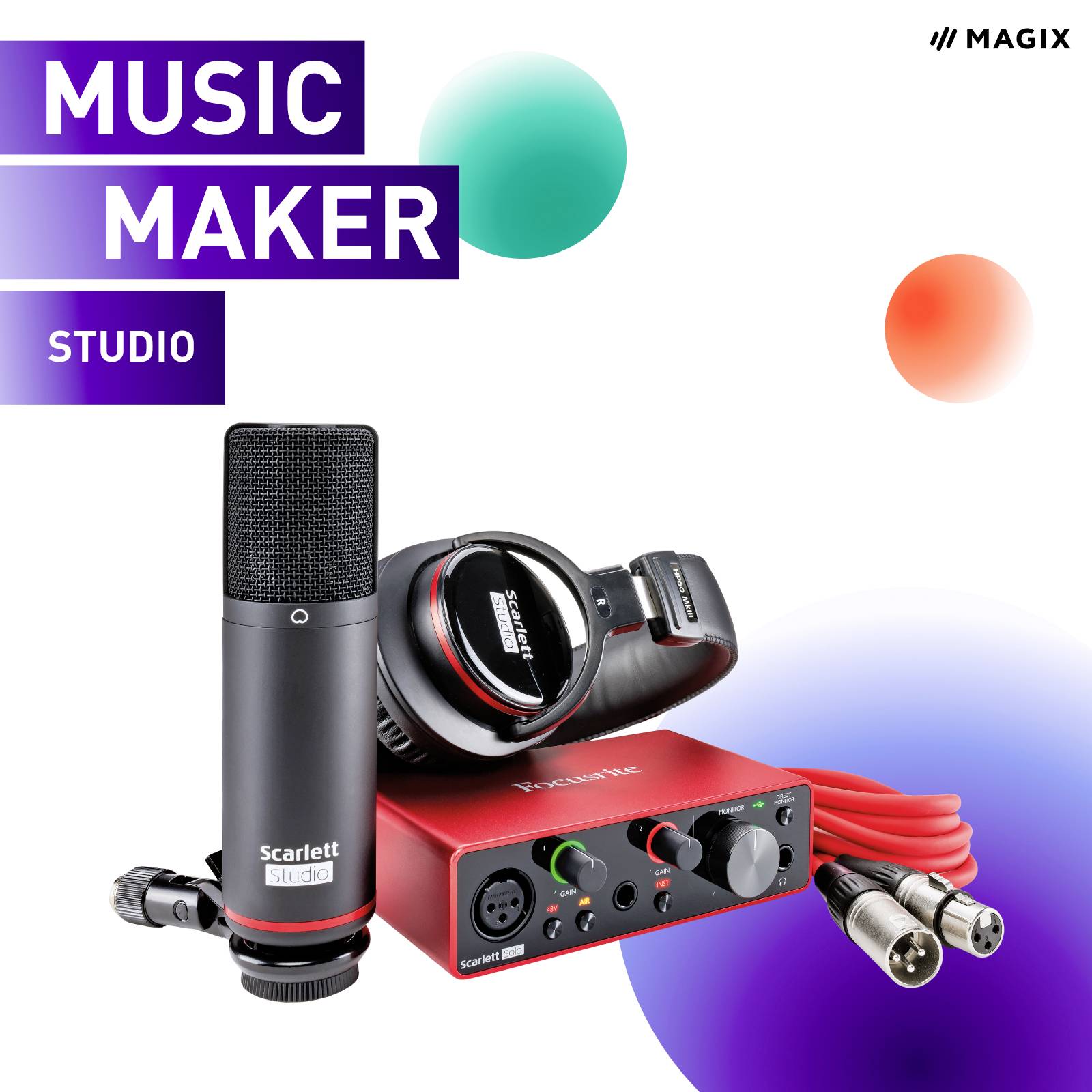 MAGIX Music Maker Studio Edition 2023 Jahreslizenz, 1 Lizenz Windows Videobearbeitung (22_921520)