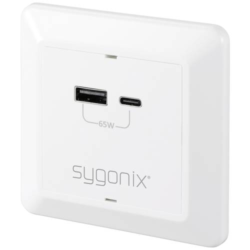 Sygonix SY-5251910 USB-Ladesteckdose Überspannungsschutz, mit USB-C®, mit USB-Ladeausgang Weiß