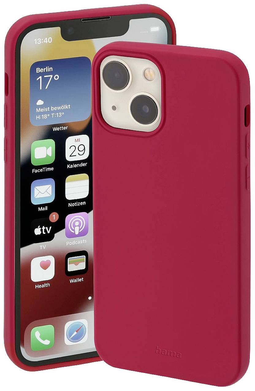 HAMA Finest Feel Cover Apple iPhone 14 Rot