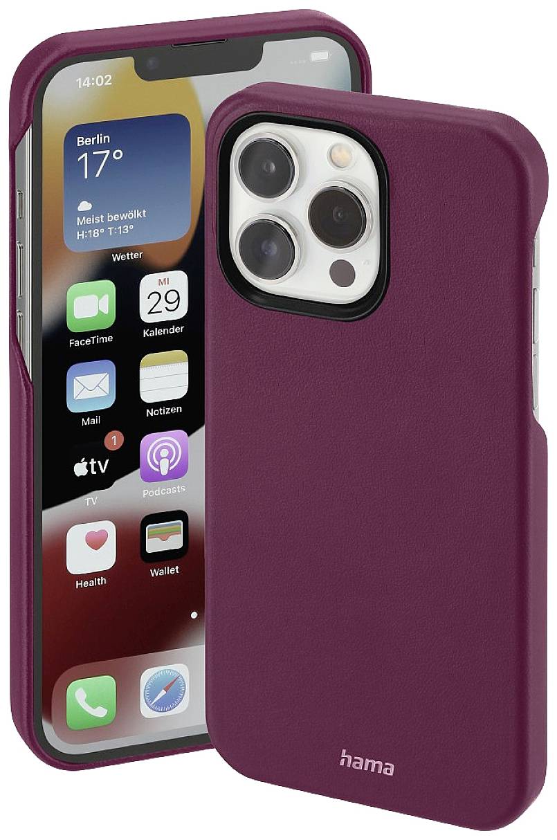 HAMA Finest Sense Cover Apple iPhone 14 Pro Bordeaux