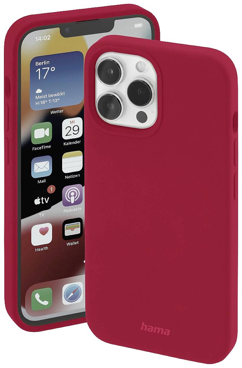 HAMA MagCase Finest Feel PRO Cover Apple iPhone 14 Pro Max Rot