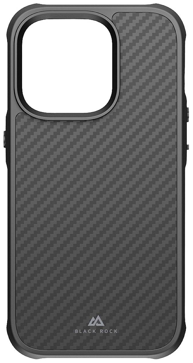 BLACK ROCK Robust Carbon Cover Apple iPhone 14 Pro Schwarz