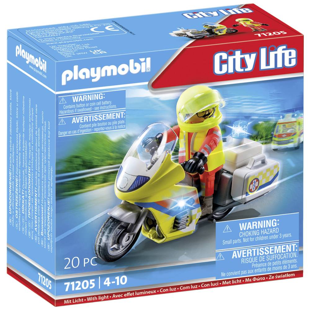 Playmobil City Life Motorfiets voor noodarts met knipperlicht 71205