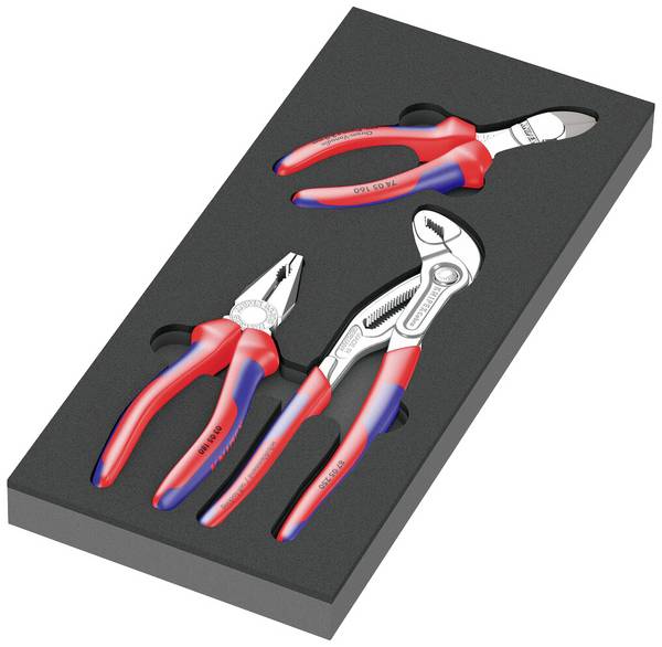 Wera 05150180001  Zangen-Set 3teilig Knipex, mit Schaumstoffeinlage