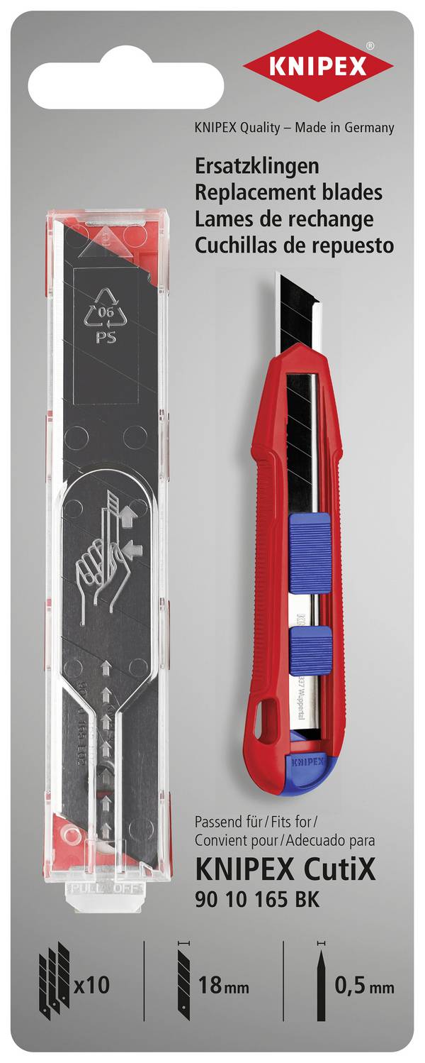 Knipex 90 10 165 E02 KNIPEX 90 10 165 E02 Ersatzklingen für 90 10 165 BK (10x) 10 St.