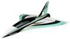 Amewi AMXFlight Delta Wing Schwarz, Türkis, Gold RC Jetmodell PNP 550 mm