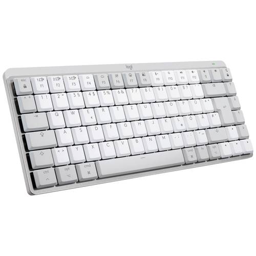 Logitech MX Mechanical Mini for Mac Minimalist Kabellos Tastatur Deutsch, QWERTZ, Mac Hellgrau Wiederaufladbar