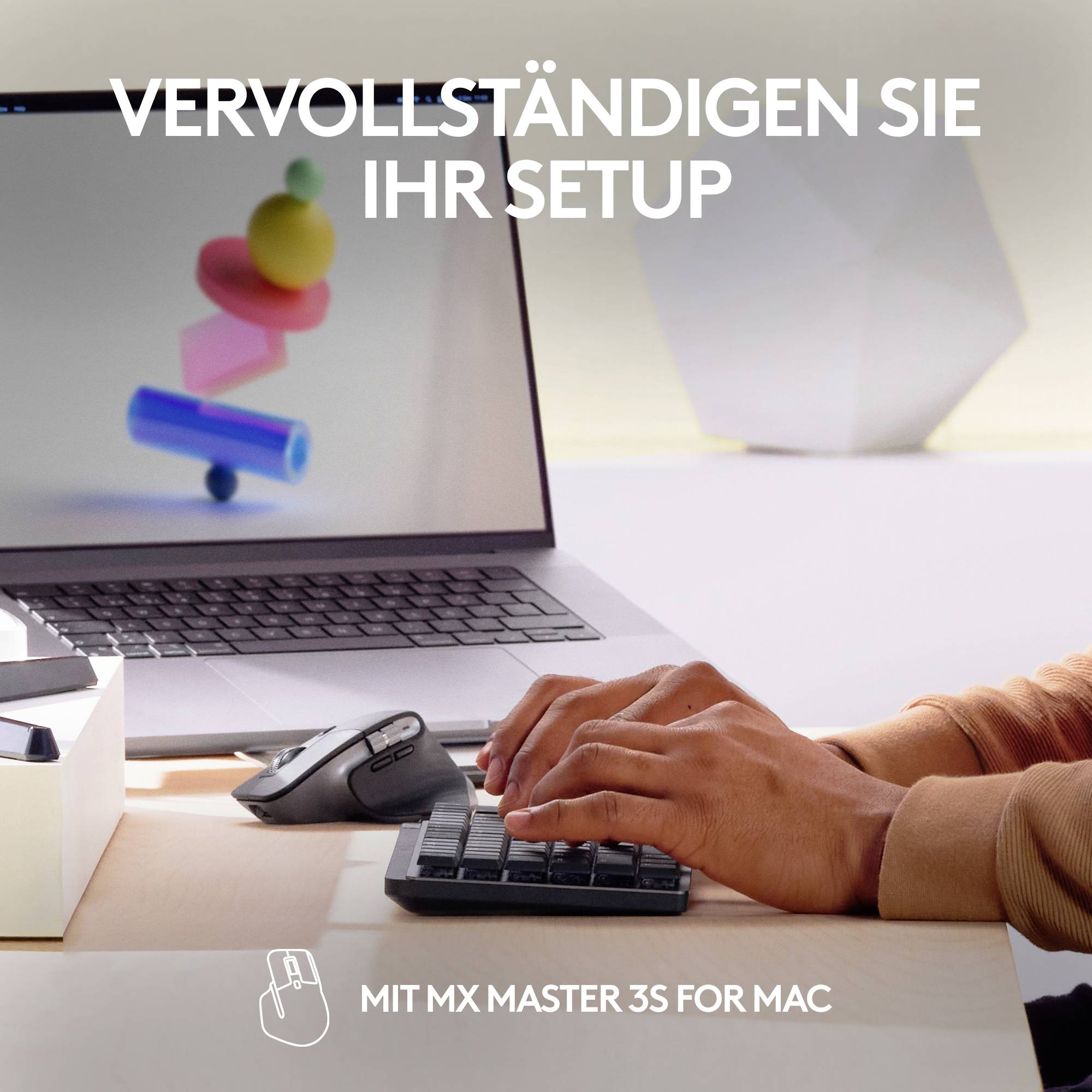 Logitech MX Mechanical Mini for Mac Minimalist Kabellos Tastatur Deutsch, QWERTZ, Mac Spacegrau Wiederaufladbar-11