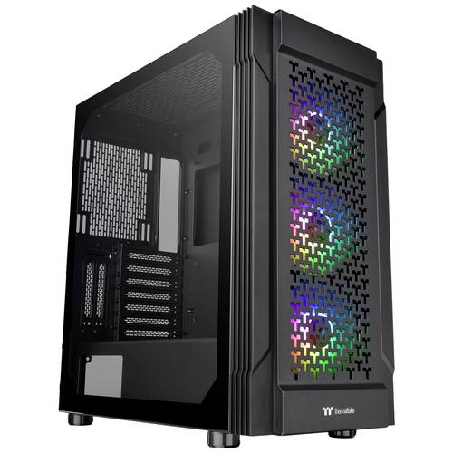 Thumbnail - Thermaltake CA-1W2-00M1WN-01 Midi-Tower PC-Gehäuse Schwarz 3 Vorinstallierte LED Lüfter, LCS Kompatibel, Seitenfenster, ...