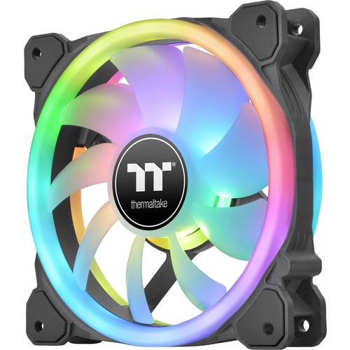 Thermaltake CL-F138-PL14SW-A PC-Gehäuse-Lüfter Schwarz (B x H x T) 184 x 149 x 182 mm inkl. LED-Beleuchtung, inkl. RGB-B...