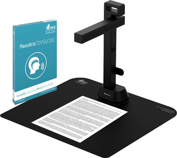 IRIScan Desk 6 Pro Dyslexic A3 Dokumentenscanner, Mobiler Desktop-Kamerascanner
