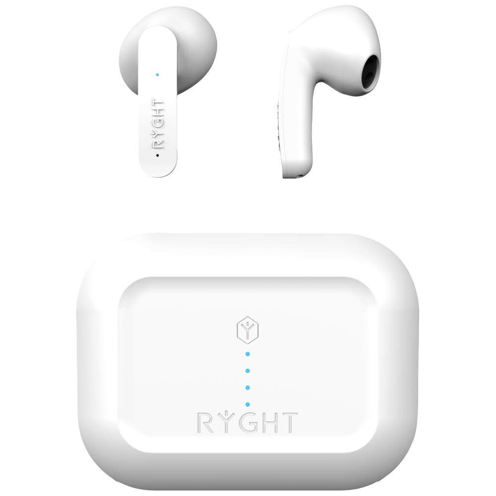 RYGHT MINO In Ear headset Bluetooth Stereo Wit Ruisonderdrukking (microfoon) Indicator voor batterij