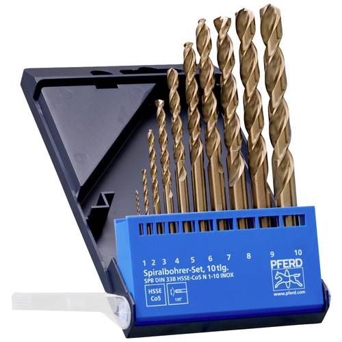 PFERD TOOLS 25298002 Metall-Spiralbohrer-Set 10teilig 1 mm, 2 mm, 3 mm, 4 mm, 5 mm, 6 mm, 7 mm, 8 mm, 9 mm, 10 mm 1 Set