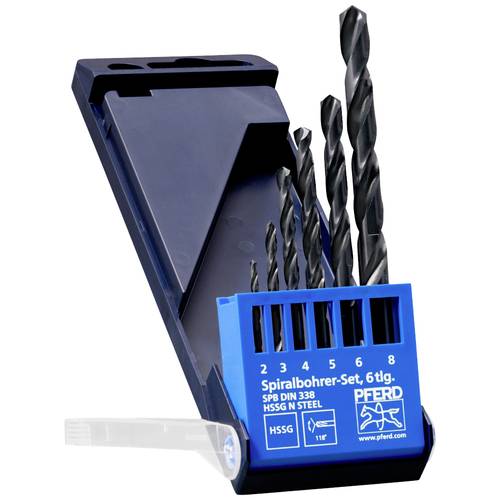 Thumbnail - PFERD TOOLS 25298003 Metall-Spiralbohrer-Set 6teilig 2 mm, 3 mm, 4 mm, 5 mm, 6 mm, 7 mm, 8 mm 1 Set