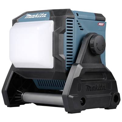 Tragbare Makita-Arbeitsleuchte mit robustem Gehäuse. Sie bietet helle Beleuchtung für Baustellen oder Werkstätten.