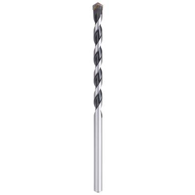 Nahaufnahme eines silbernen Bohrers mit spiralförmigem Schneidteil und konischem Spitzenbereich, geeignet für Metallbearbeitung.