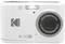 Eine weiße Digitalkamera der Marke Kodak mit 4x Zoom und Full HD Funktion.