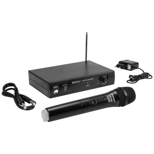 Omnitronic VHF-101 Hand Sprach-Mikrofon Übertragungsart (Details):Funk XLR, Audio, stereo (6.3 mm Klinke) Funk