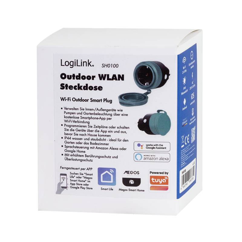 LogiLink Wi-Fi Smart Plug Outdoor Stromstecker 1-fach (CEE7/3), Tuya kompatibel-3