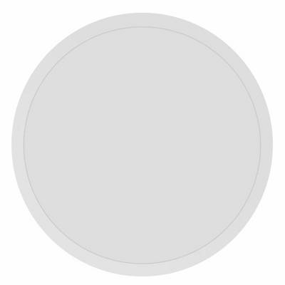 Eine weiße, flache, runde Deckenleuchte mit einem schlichten, minimalistischen Design.