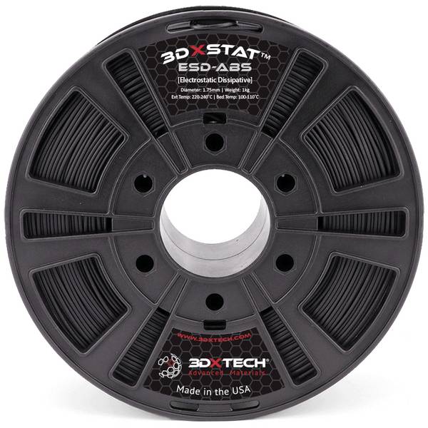 3D Xtech ABS2010750BK0 3DXSTAT Conductive ESD Filament ABS  1.75 mm 750 g Schwarz  1 St.