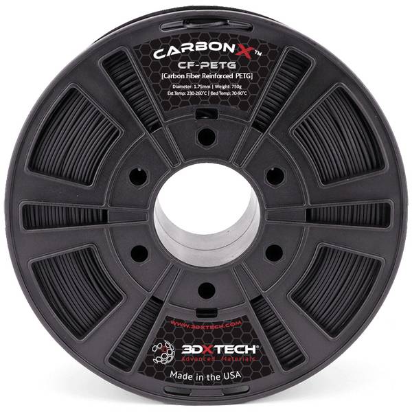 3D Xtech PTG2030750BK0 3DXSTAT Conductive ESD Filament PETG chemisch beständig, geruchsarm 2.85 mm 750 g Schwarz  1 St.