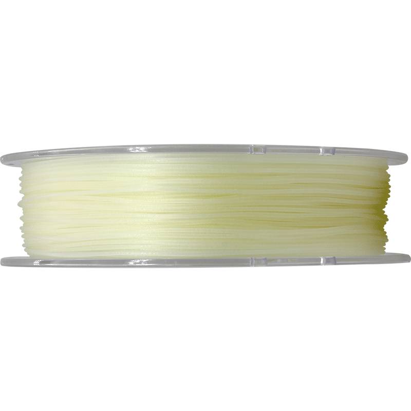 Eine Rolle mit gelbem 3D-Drucker-Filament.