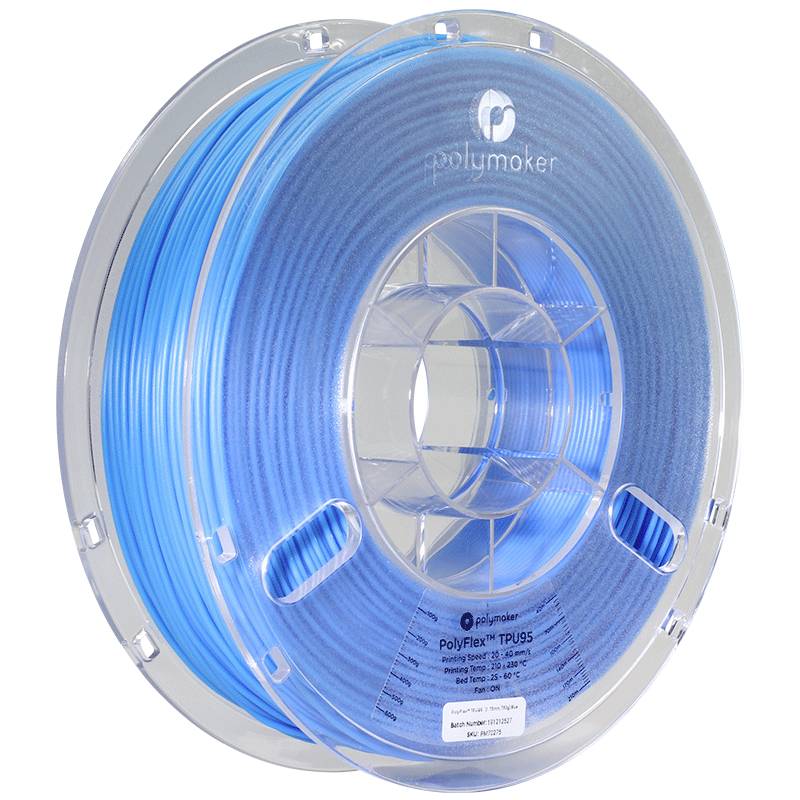 POLYMAKER PD01005 PolyFlex TPU-95A Filament TPU flexibel 1.75 mm 750 g Blau 1 St.