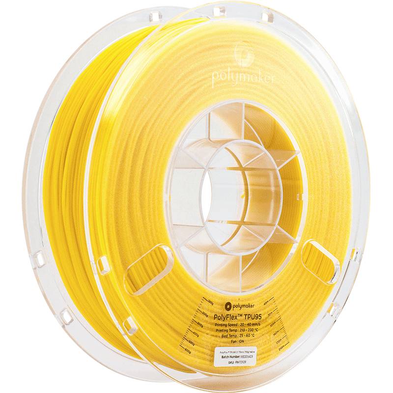 POLYMAKER PD01004 PolyFlex TPU-95A Filament TPU flexibel 1.75 mm 750 g Gelb 1 St.