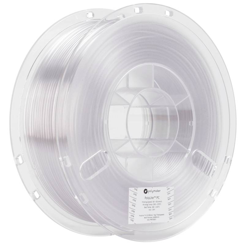 POLYMAKER PC01002 PolyLite Filament PC (Polycarbonat) hohe Steifigkeit, hitzebeständig 2.85 mm