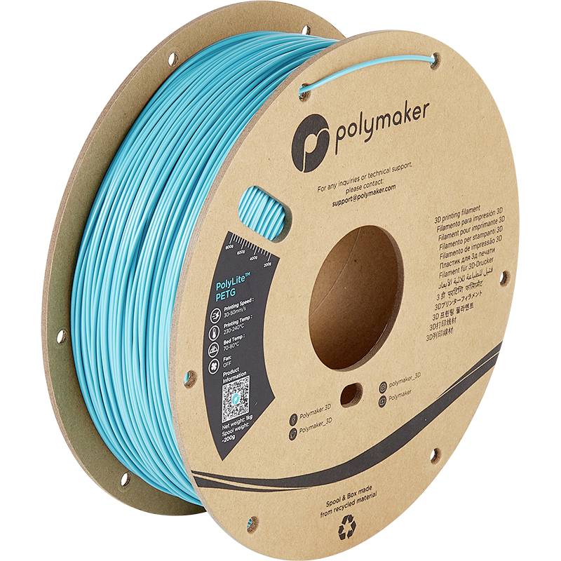 POLYMAKER PB01010 PolyLite Filament PETG hitzebeständig, hohe Zugfestigkeit 1.75 mm 1000 g Türk