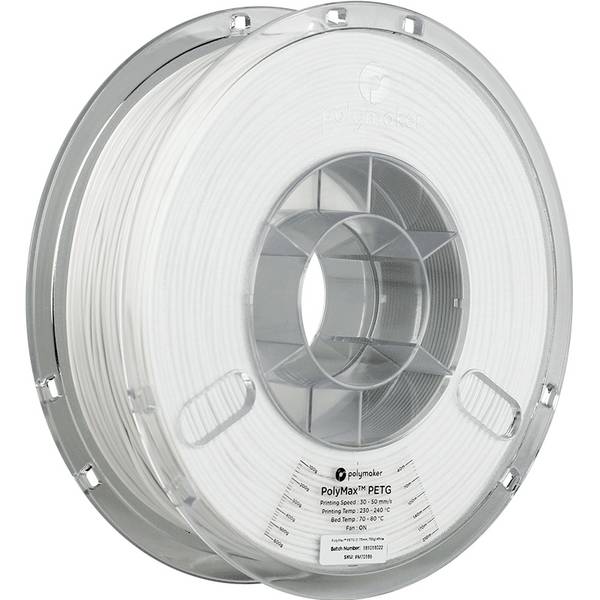 Polymaker PB02002 PolyMAX Tough Filament PETG hohe Steifigkeit, hitzebeständig, schlagfest 1.75 mm 750 g Weiß  1 St.