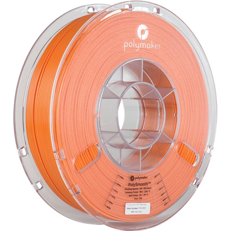 POLYMAKER PJ01008 PolySmooth Filament PVB polierbar 1.75 mm 750 g Orange 1 St.