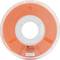 Orangefarbene 3D-Drucker-Filamentrolle. Marke: Polymaker, Typ: PolySmooth. Temperaturbereich: 190-210°C. Gewicht: 750g.