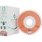 Eine Rolle orangener Polymaker 3D-Druckfilament, verpackt in einer weißen Box mit Produktinformationen und Logos.